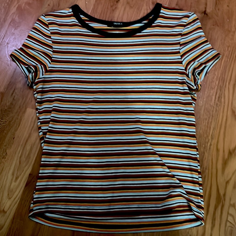Forever 21 stripped colorful shirt, in the size medium